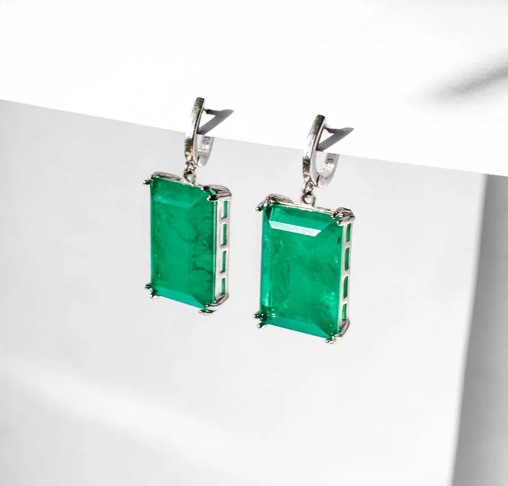 Earrings Emerald LAB