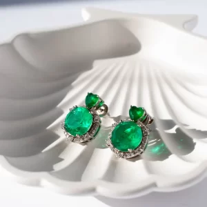 Earrings Emerald LAB