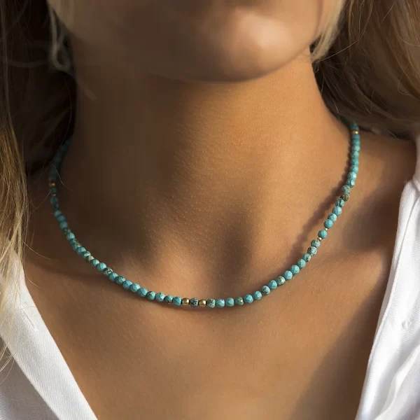Natural turquoise choker