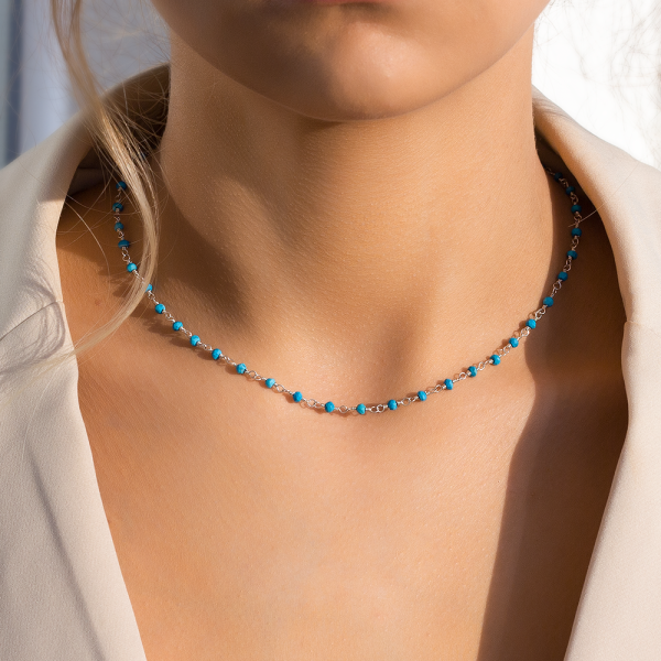 Natural turquoise chain