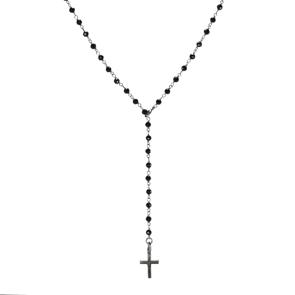Chain spinel  with cross 70cm
