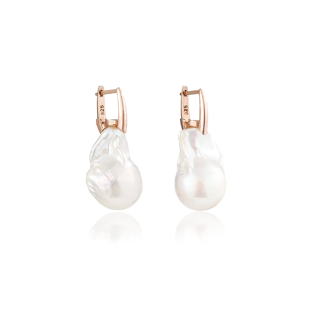 Earrings with baroque pearls er0001bp