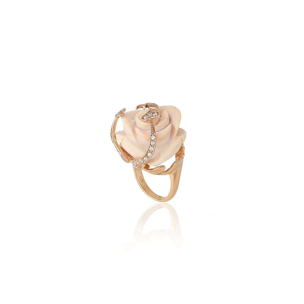 Перстень з рожевим сицилійським коралом r0025ng